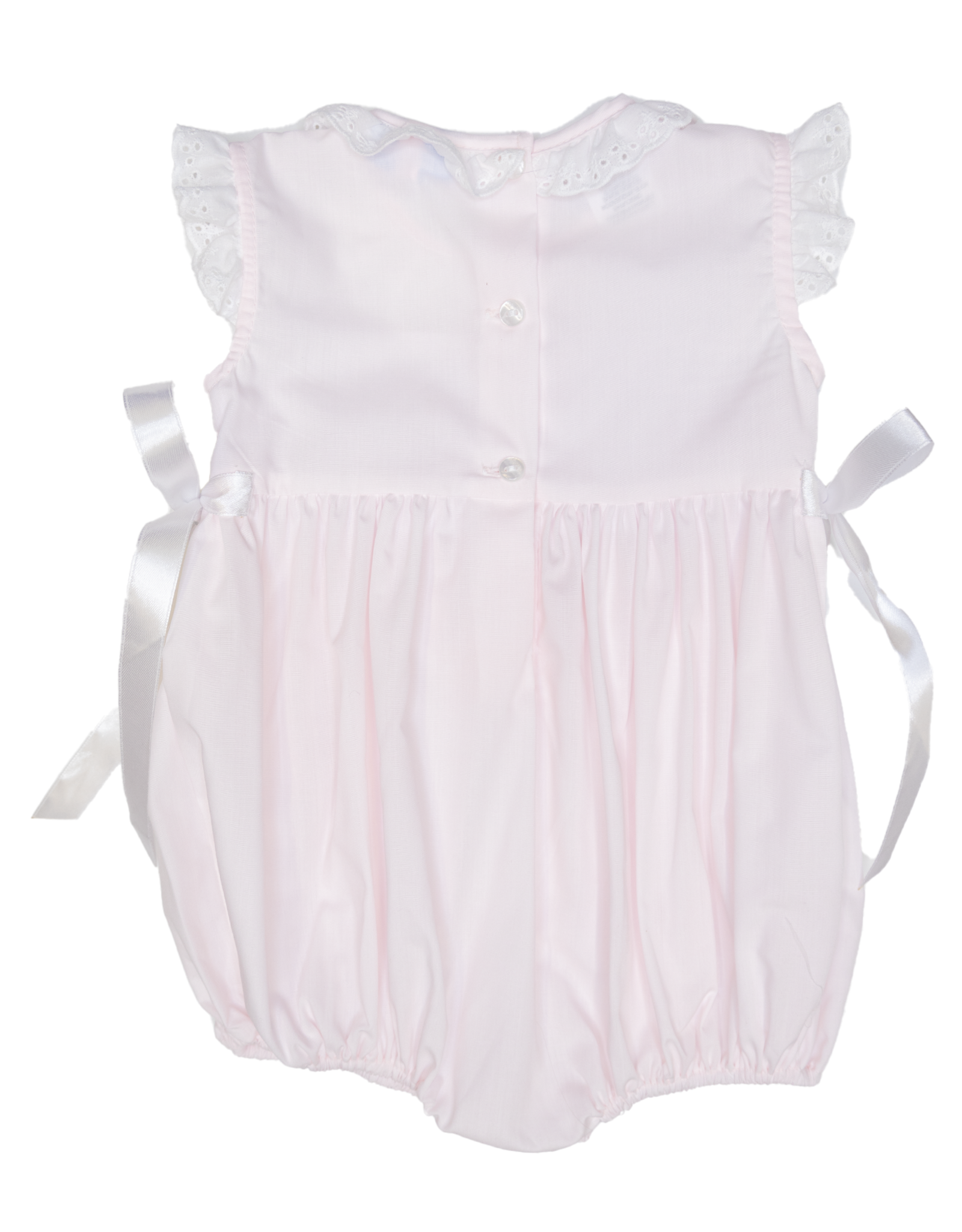 Lulu Bebe LB Rosie Smocked Bubble Pink