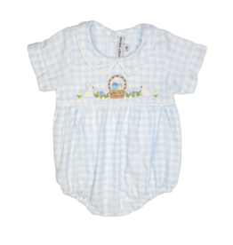 Sweet Dreams Happy Easter Blue Gingham Bubble