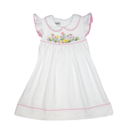 Sweet Dreams (Size 2T) White Garden Embroidery Dress