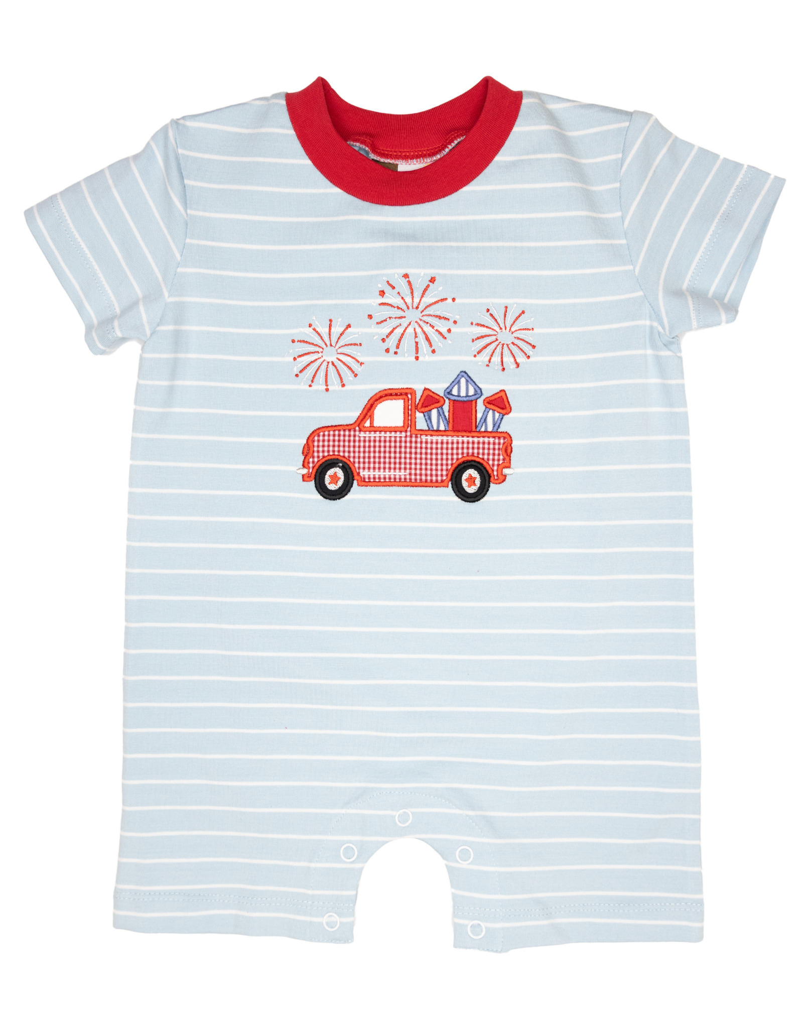 Banana Split 252 Firework Fun Applique Romper