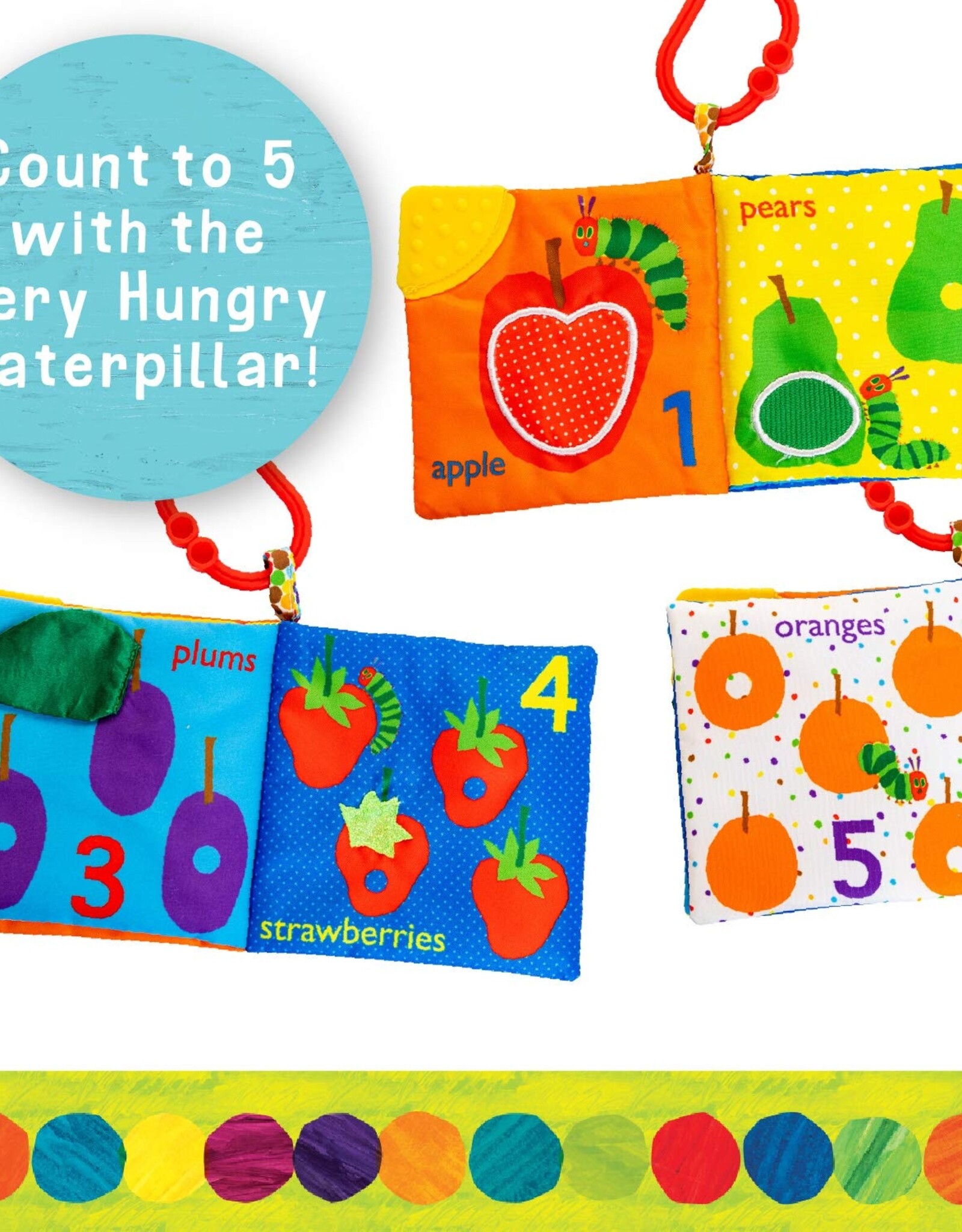 Kids Preferred 55150 EC Very hungry Caterpillar Soft Book Let's Count