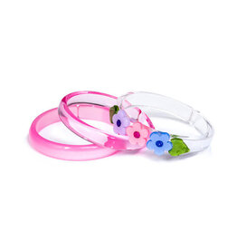 Lilies & Roses Bangles Flowers Pink Purple Blue