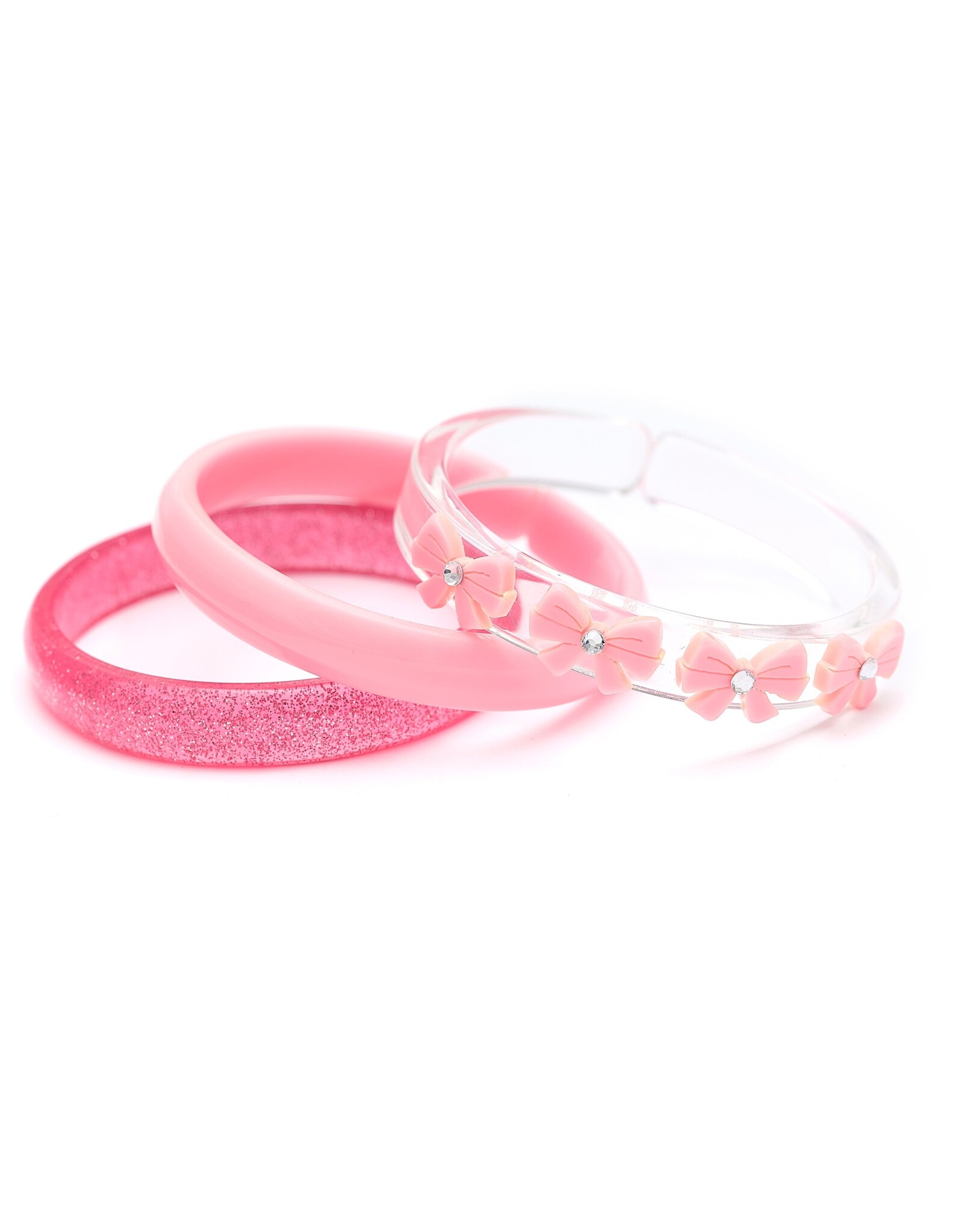 Lilies & Roses LR Bangles Bows Vintage Pink BR037A-3A