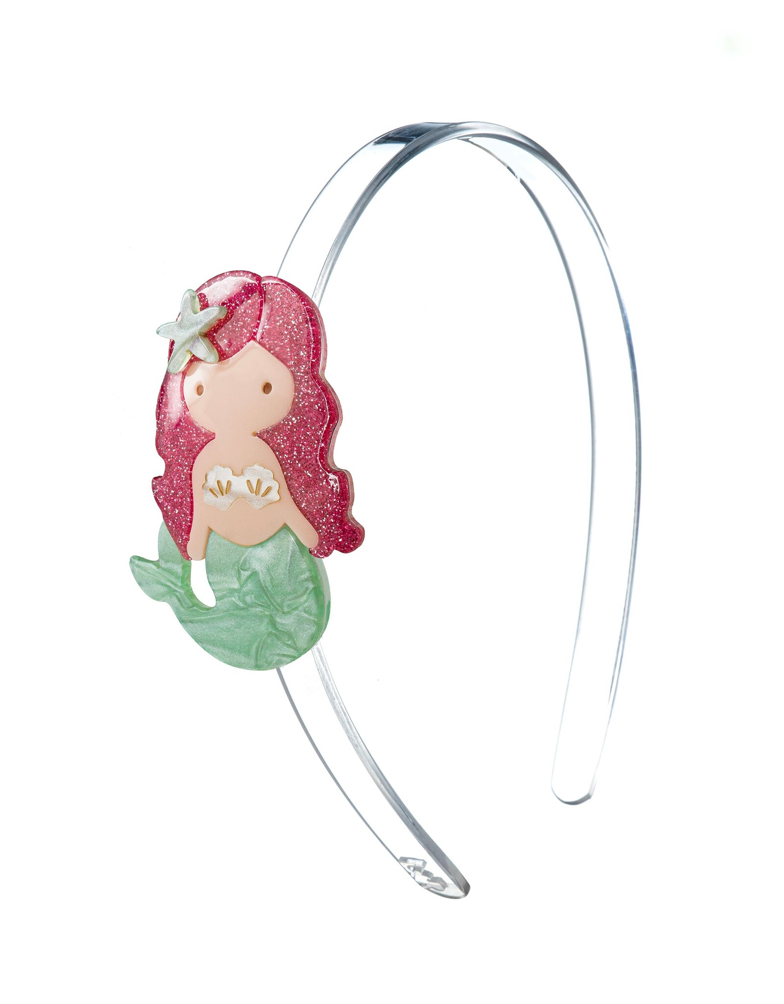 Lilies & Roses LR Headband  Mermaid Lt Green Pearl H171-8L