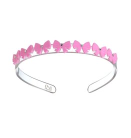 Lilies & Roses Headband Mini Pink Bows
