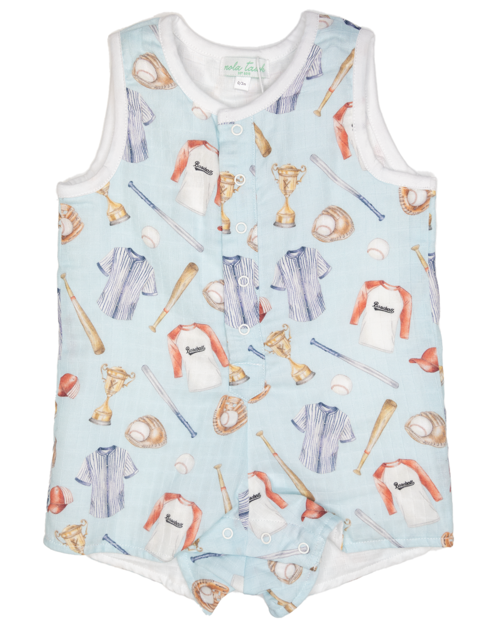 Nola Tawk Let's Play Ball Muslin Shortall