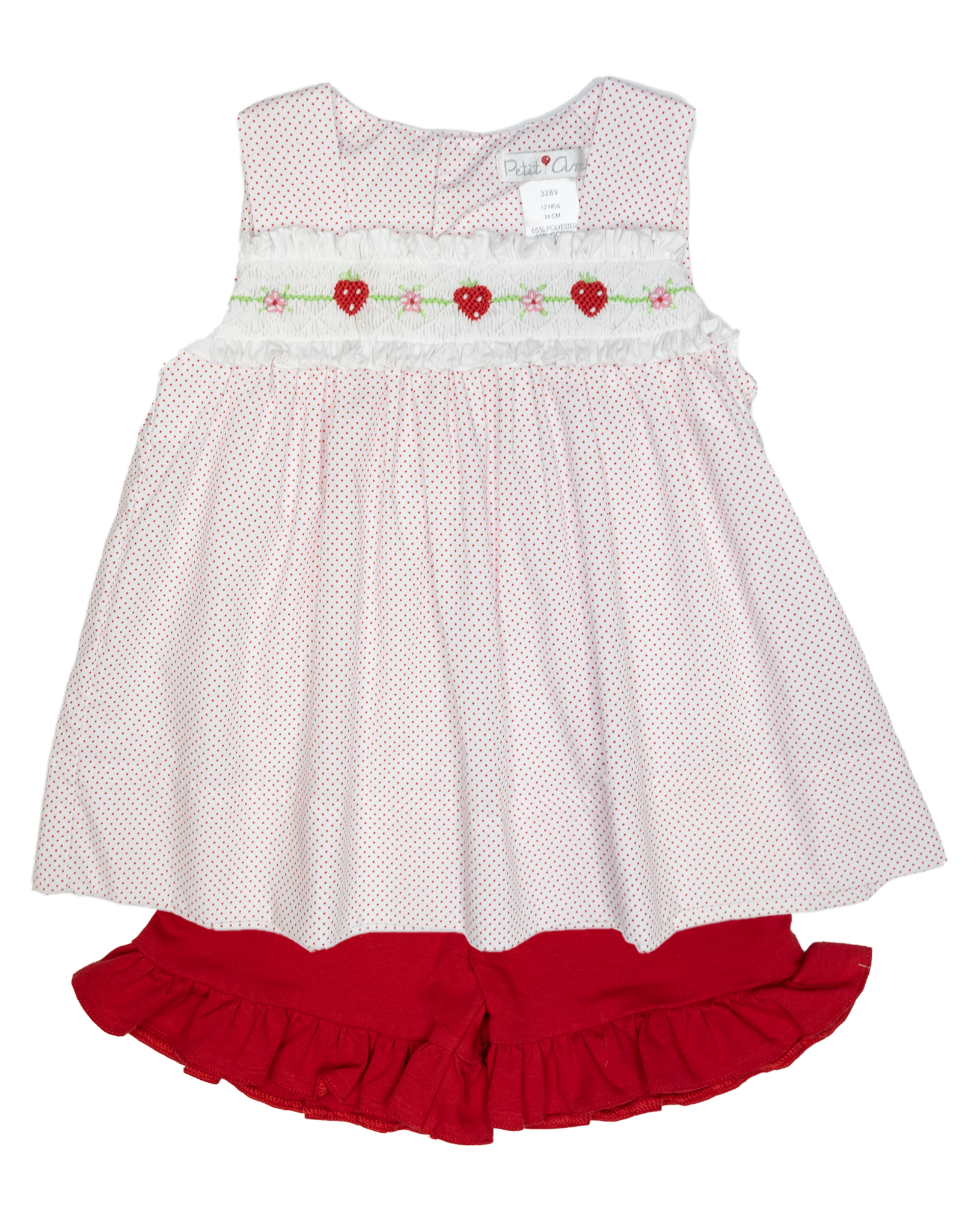 Petit Ami 2-3-4289 Smocked Strawberry Set