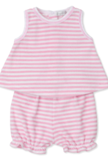 Kissy Kissy Cabana Stripes Terry Sunsuit Set Pink