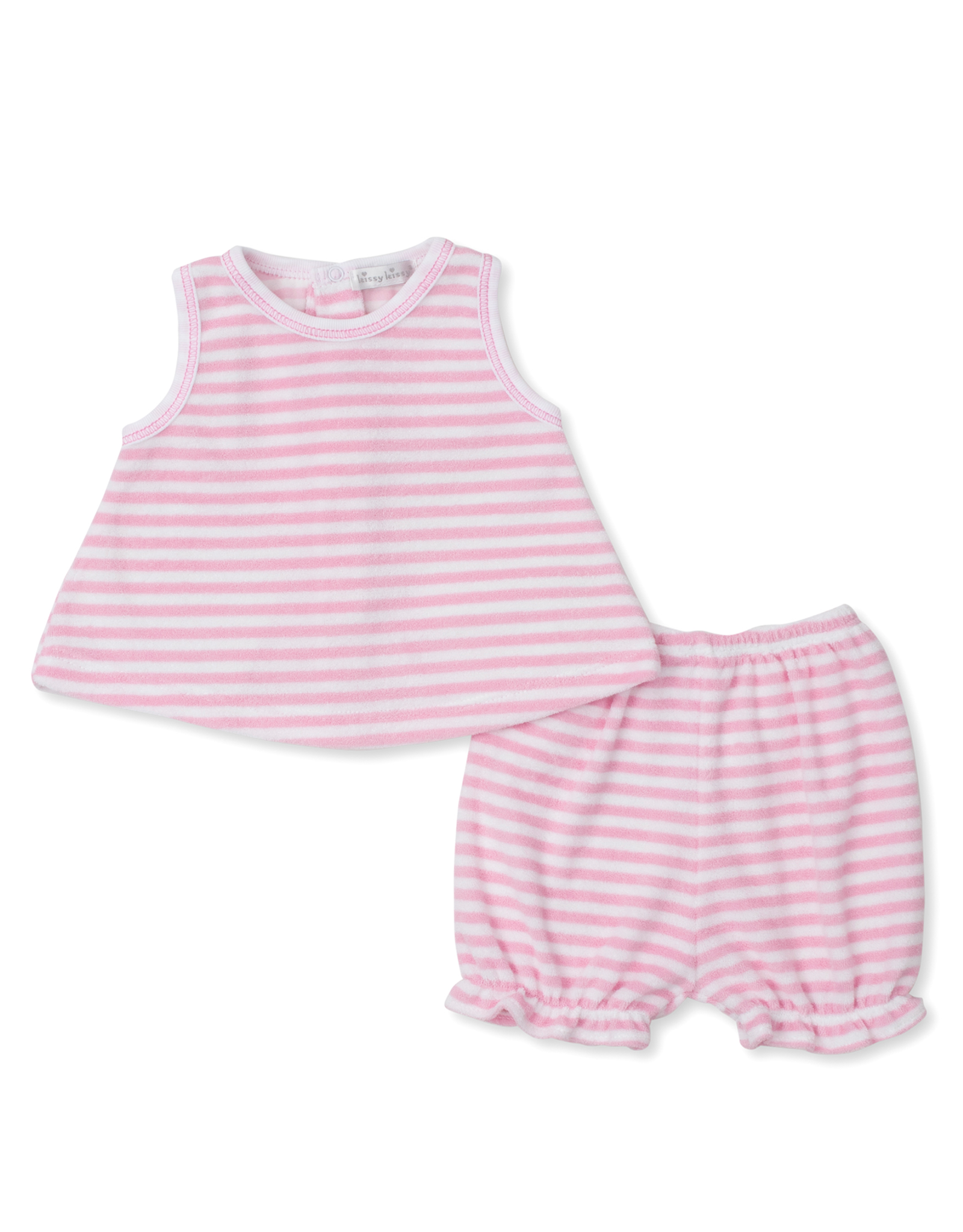 Kissy Kissy Cabana Stripes Terry Sunsuit Set Pink