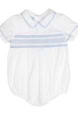 Charming Little One GQ1814 White Smocked Paxton Bubble