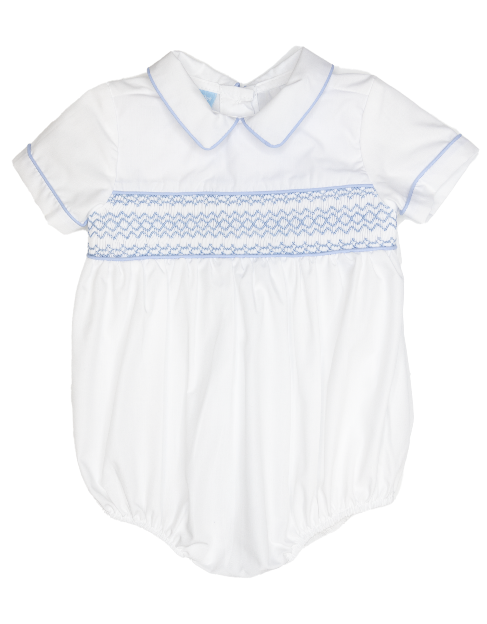 Charming Little One GQ1814 White Smocked Paxton Bubble