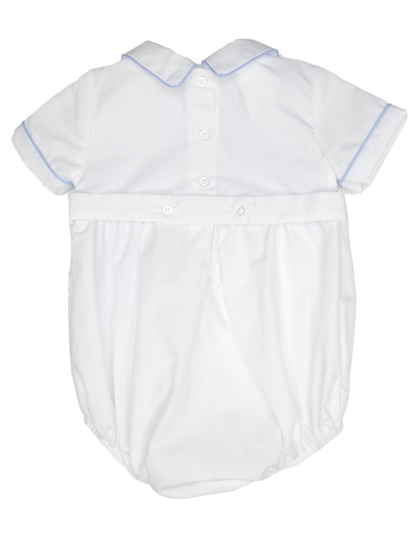 Charming Little One GQ1814 White Smocked Paxton Bubble