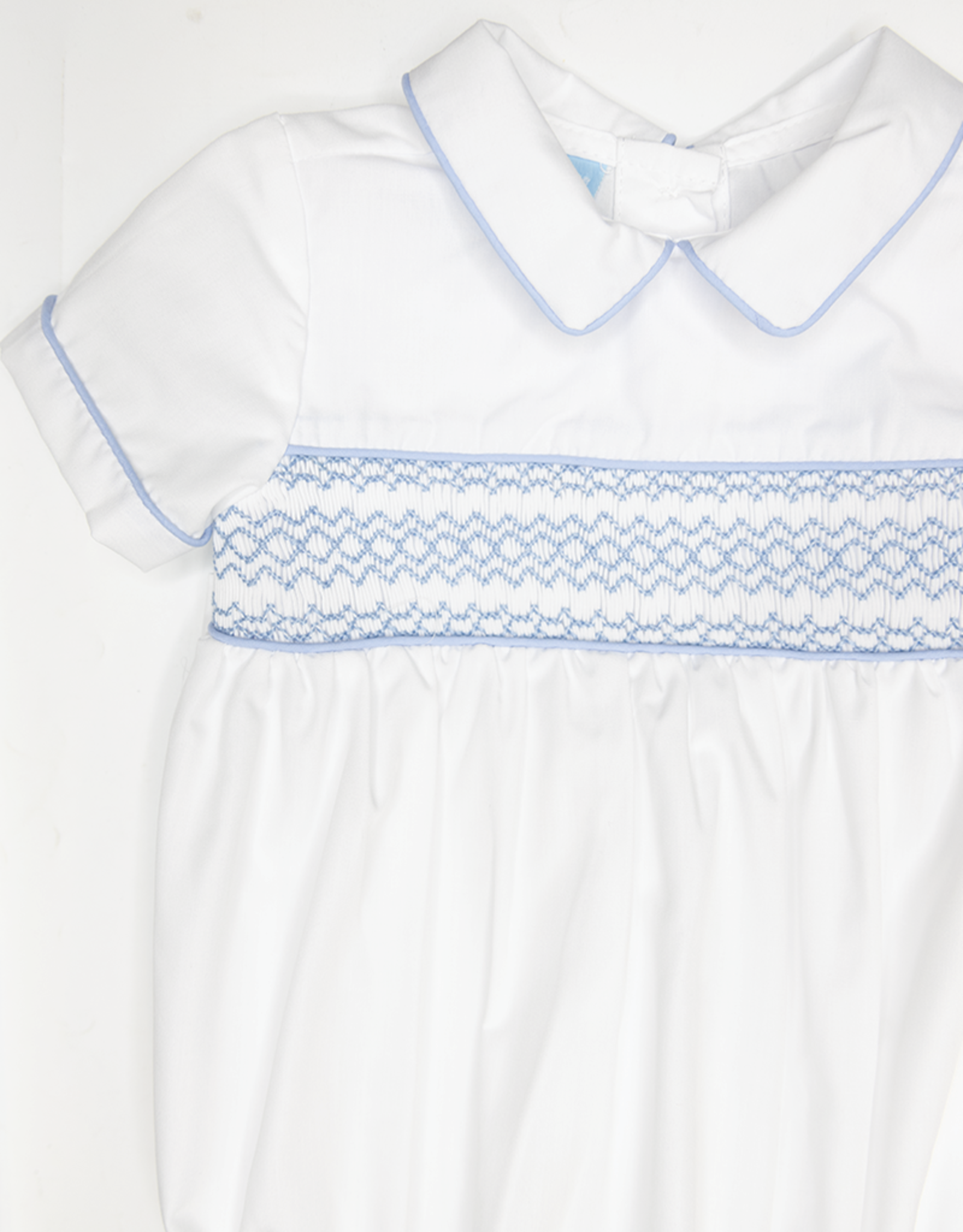 Charming Little One GQ1814 White Smocked Paxton Bubble