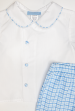 Charming Little One GQ1694Blue Plaid Isaac Short Set