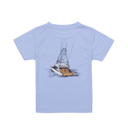 Properly Tied Short Sleeve Performance Tee Deep Waters Light Blue