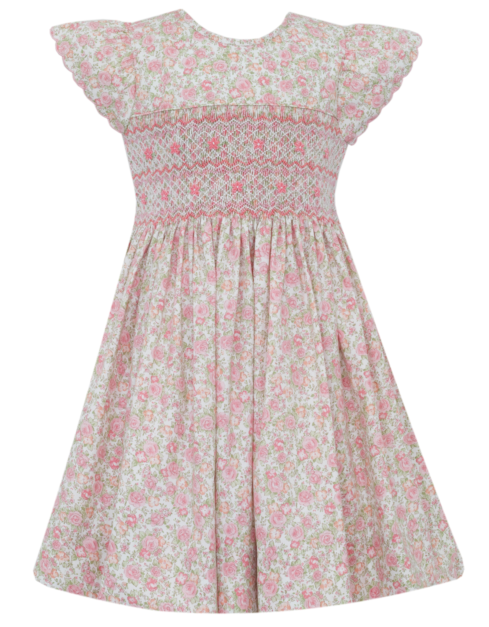 Anavini 336D2 Alexandra Liberty Print Pink Floral Sash Dress
