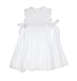 Lulu Bebe Gabby Smocked Dress White