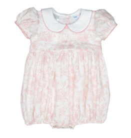 Lulu Bebe Gracie Pink Floral Pintuck Bubble