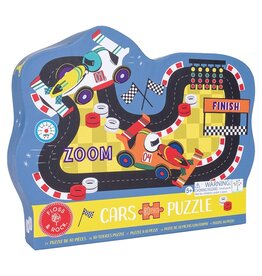 Floss and Rock Cars 80pc "Race Track" Shaped Puzzle
