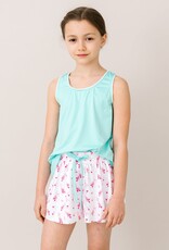 Set Athleisure Riley Razor Tank Totally Turquoise  Pure Coconut