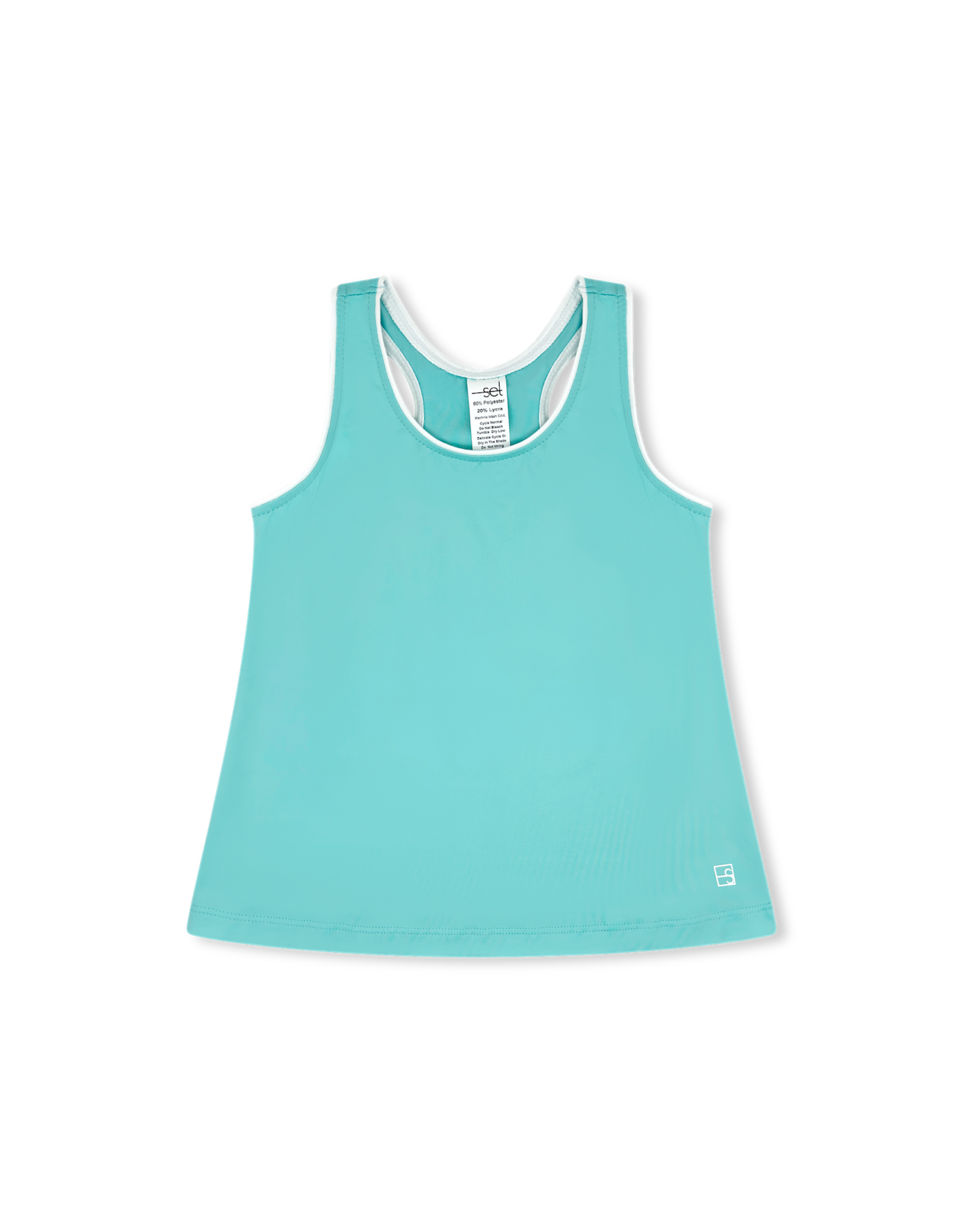 Set Athleisure Riley Razor Tank Totally Turquoise  Pure Coconut