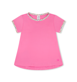 Set Athleisure Bridget Basic Tee Flamingo Pink/Petal Pop Floral