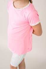 Set Athleisure Bridget Basic Tee Flamingo Pink/Petal Pop Floral