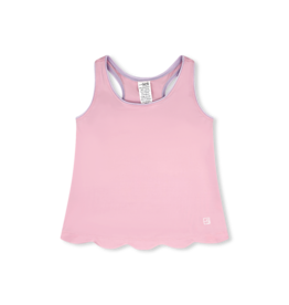 Set Athleisure (Size 9/10) Anna Scallop Tank Cotton Candy Pink/Petal Purple