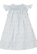 Petit Bebe 153B Lt. Blue Butterfly Print Angel Wing Bishop Dress