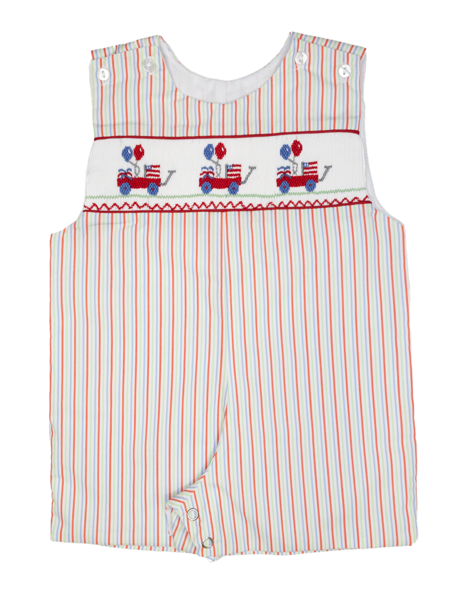 Lulu Bebe LBS25 Pete Flag Wagon Smocked Shortall