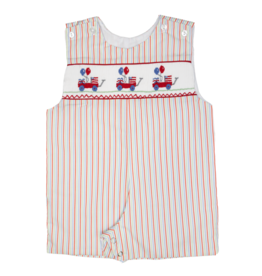 Lulu Bebe Pete Flag Wagon Smocked Shortall