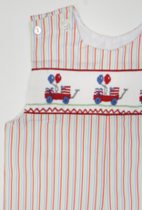 Lulu Bebe LBS25 Pete Flag Wagon Smocked Shortall
