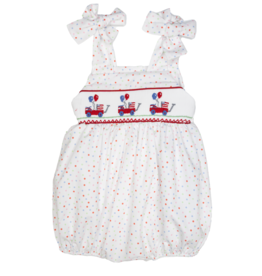 Lulu Bebe Gigi Flag Wagon Smocked Bubble