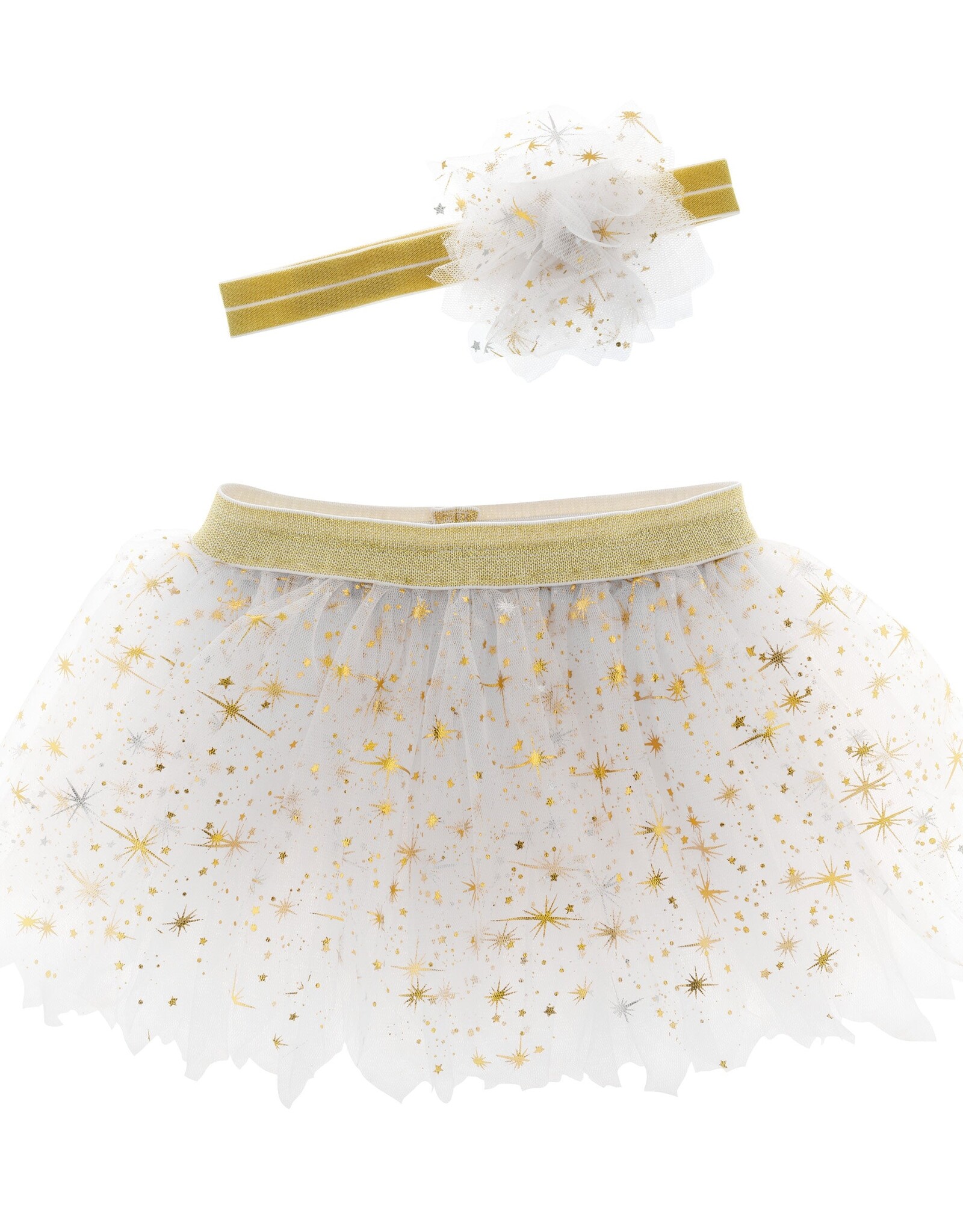Stephen Joseph SJ Tutu Headband Set Golden Pearl