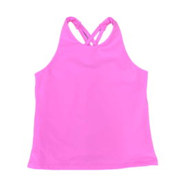 Be Elizabeth Cross Back Cotton Candy Pink Top