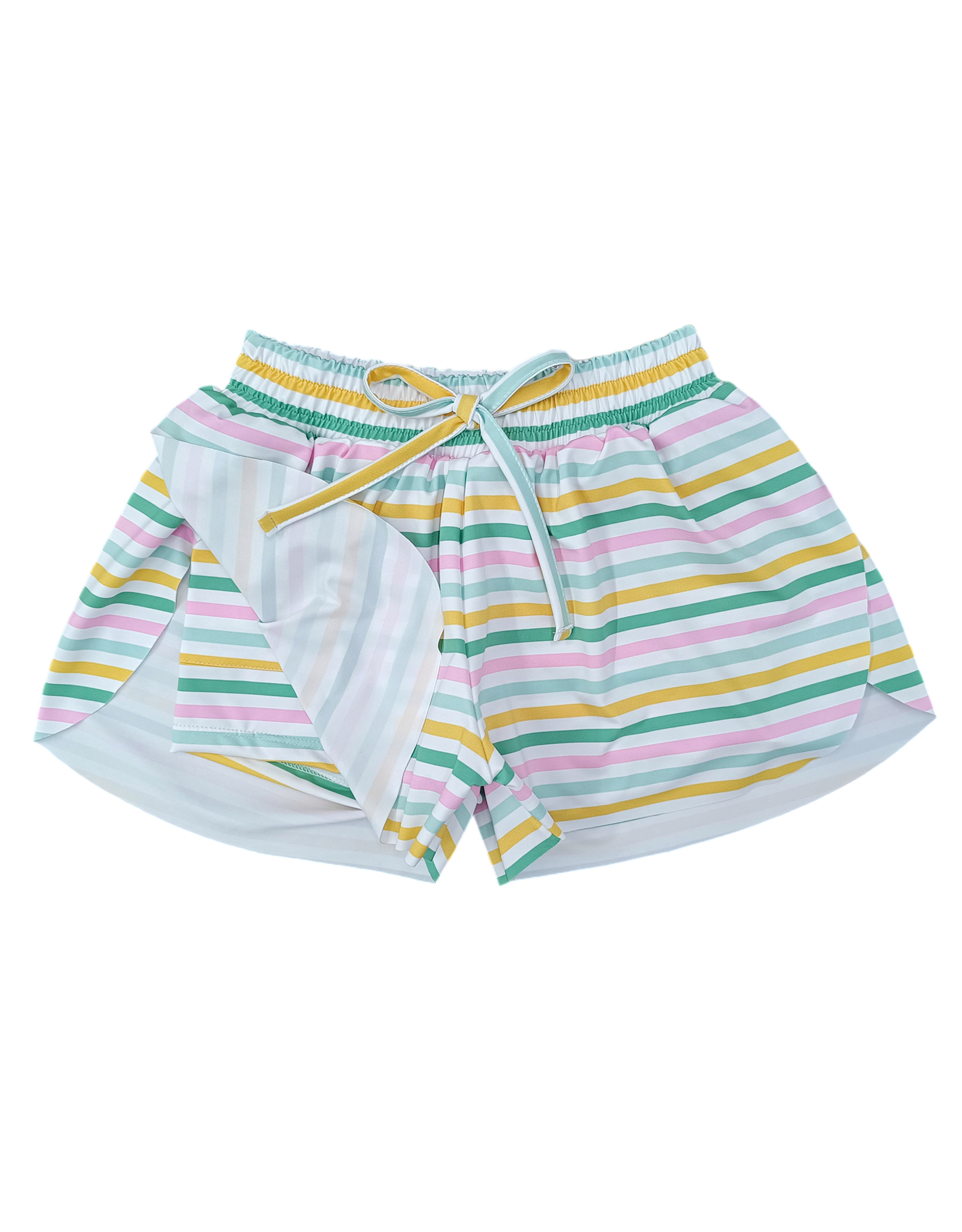 Be Elizabeth BE25 Multicolor Stripe Butterfly Short