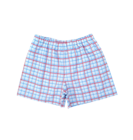 James and Lottie Conrad Short Patriotic Plaid