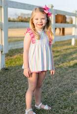 James and Lottie JL25 Stripe Knit Lila Bloomer/Banded Short Set