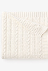 Elegant Baby EB Horseshoe Cable Blanket White