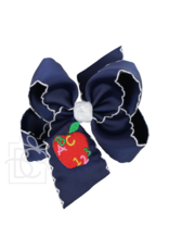 Beyond Creations ECKE Embroidered School Bow Navy 370