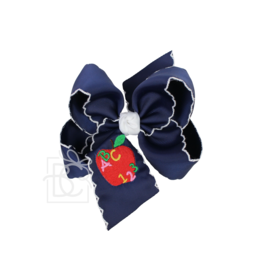 Beyond Creations Embroidered School Bow Navy