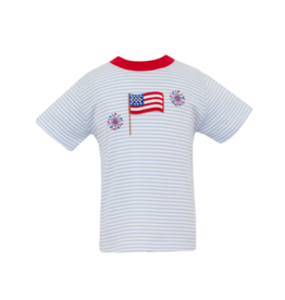Claire and Charlie Blue Flag Shirt