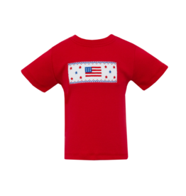 Anavini Red Flag Smocked Shirt