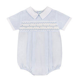 Feltman Brothers Boys Wave Smocked Romper Blue