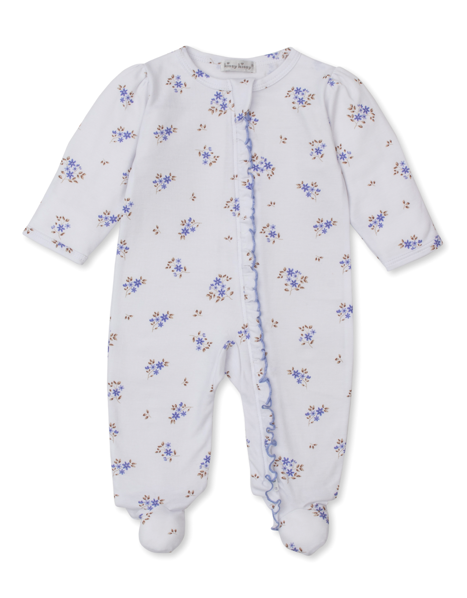 Kissy Kissy Tiny Blossoms Zip Footie Lilac