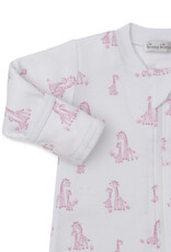 Kissy Kissy Giraffe Grace Zip Footie Pink