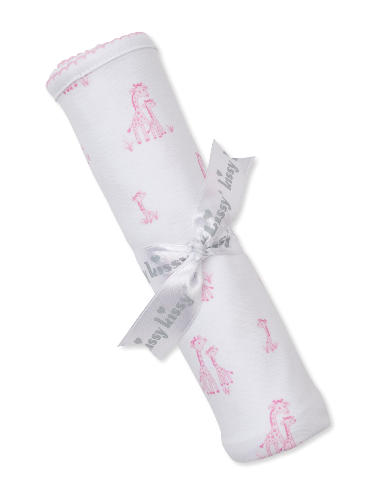 Kissy Kissy Giraffe Grace Blanket pink