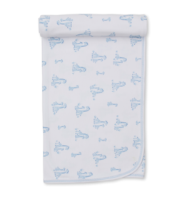 Kissy Kissy Giraffe Grace Blanket blue