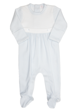 Baby Loren BGG-013 Blue Gingham Footie
