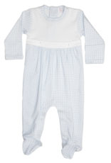 Baby Loren BGG-013 Blue Gingham Footie